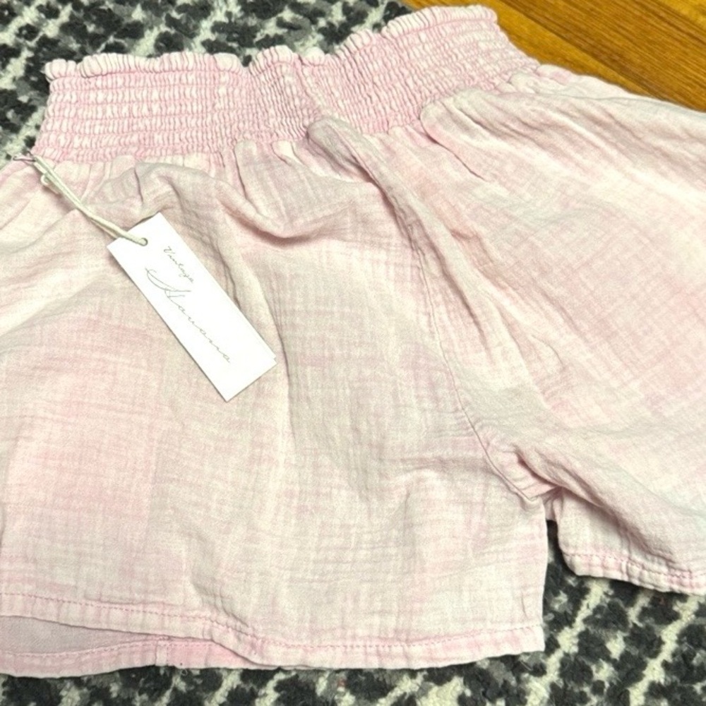 Vintage Havana Baby Pink Gauze Vintage Washed Shorts Med. NWT